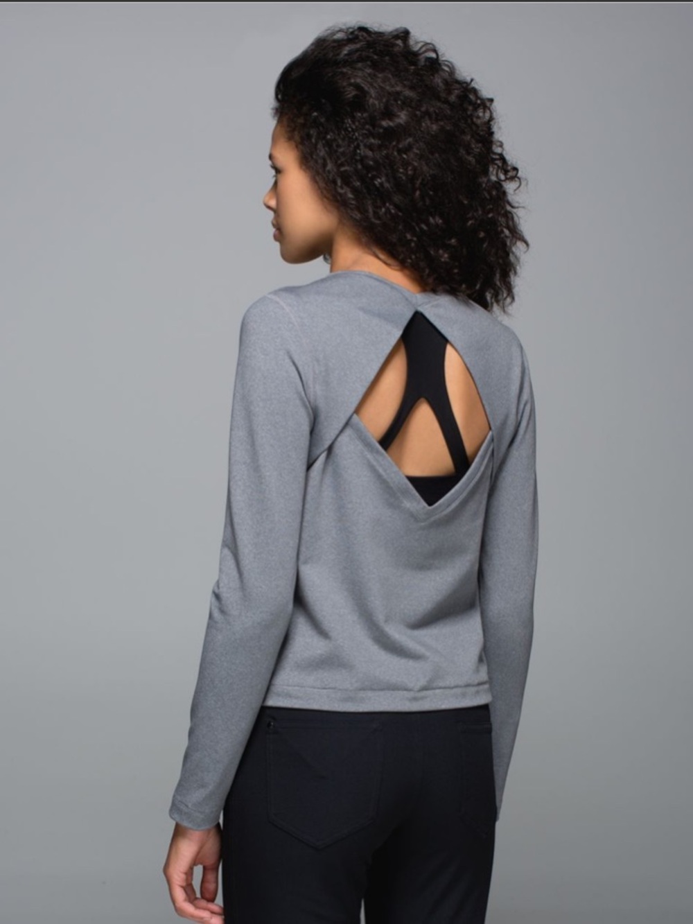 *like new* Lululemon Back-up Reversible Longsleeve - Heathered Slate